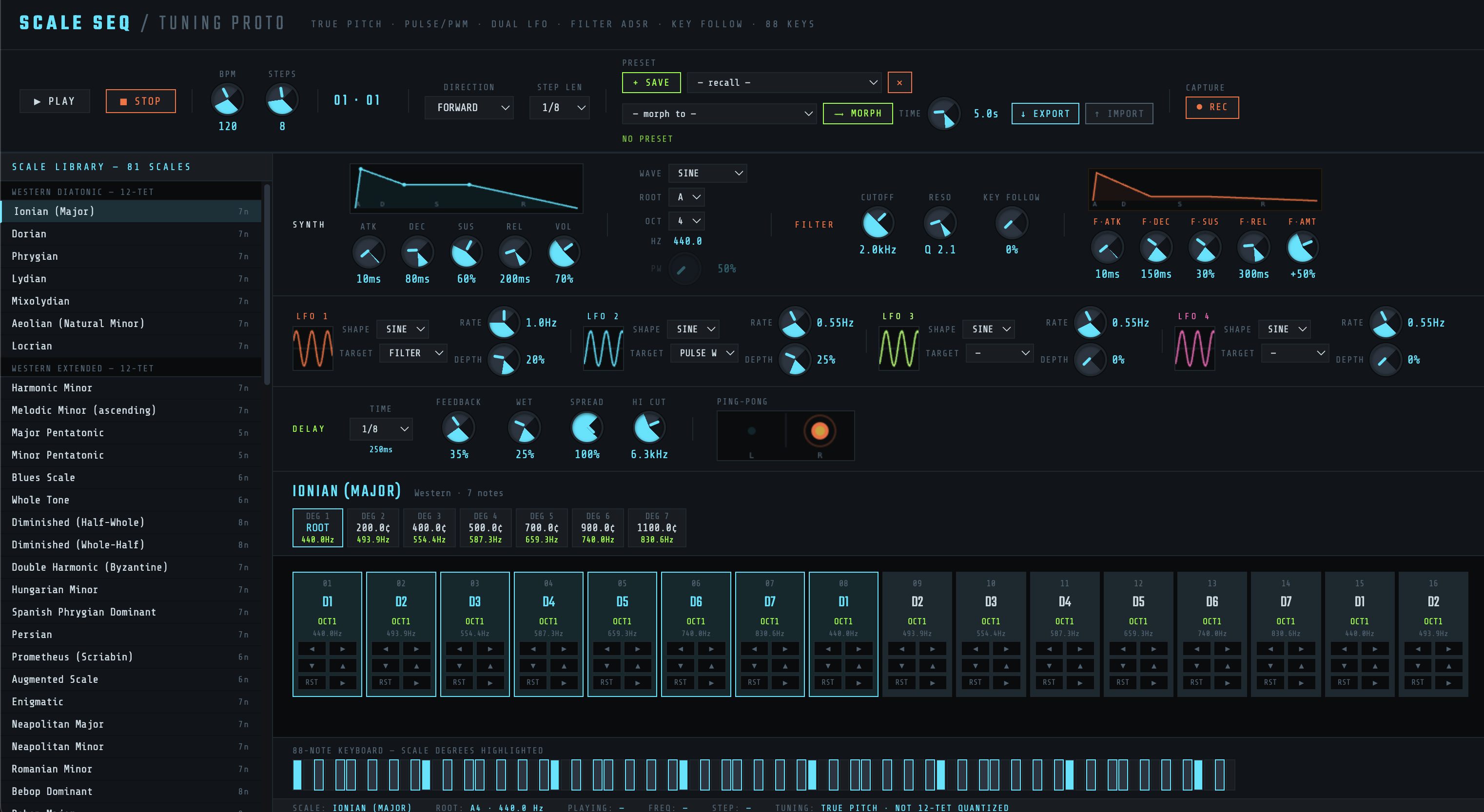 Scale Sequencer interface screenshot